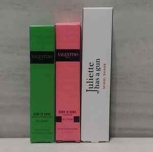 Valentino and Juliette Has a Gun Travel Set Trio Perfume Cologne